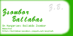 zsombor ballabas business card